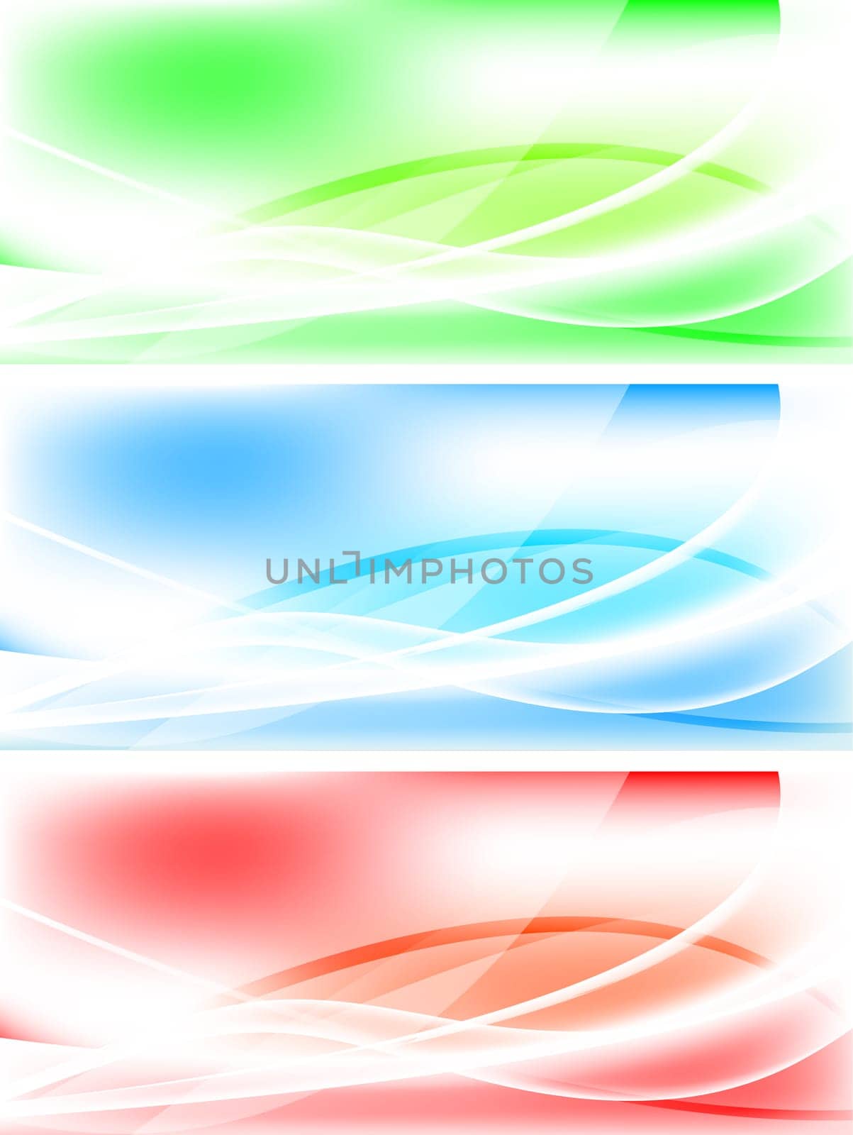 Set of abstract wavy banners - eps 10