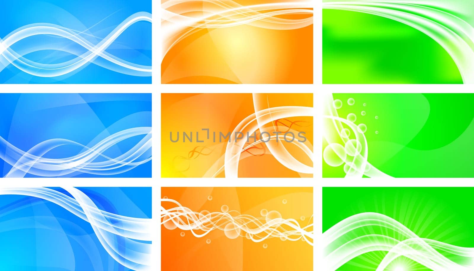 Set of abstract wavy banners - eps 10