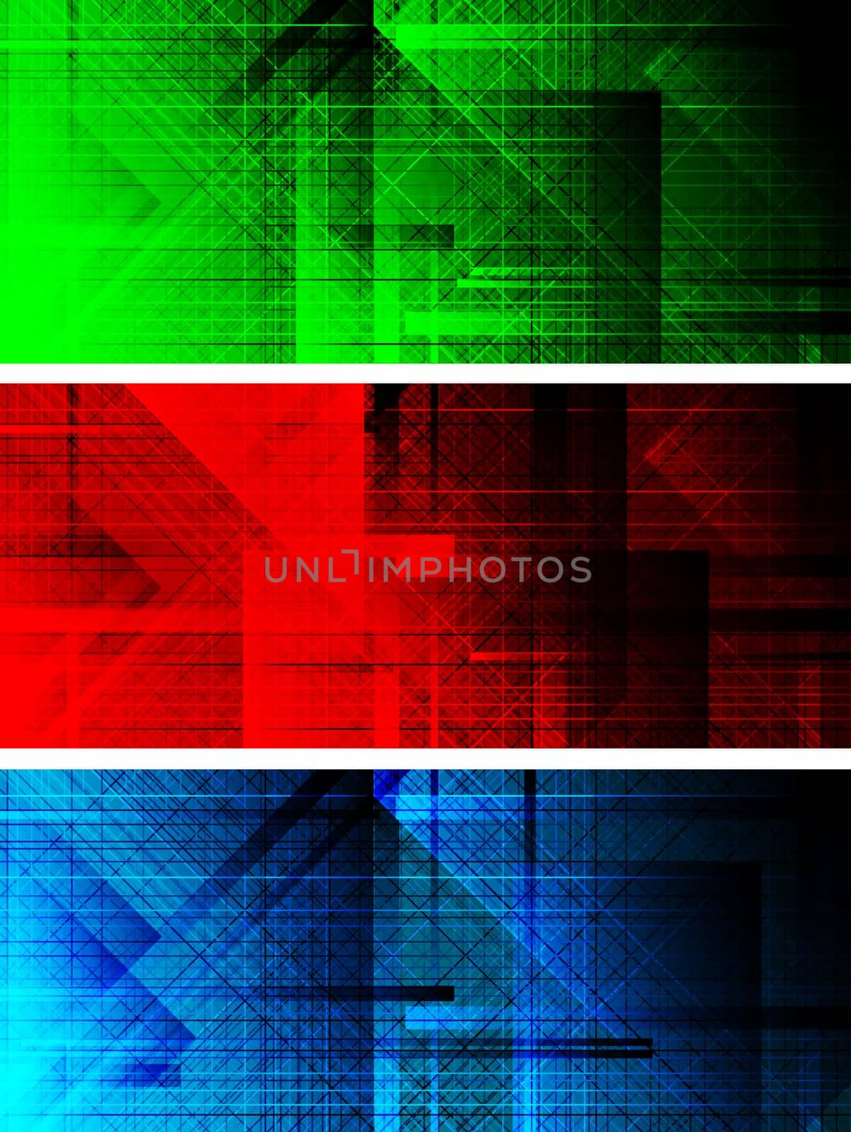 Set of three dark textural banners (eps 10)