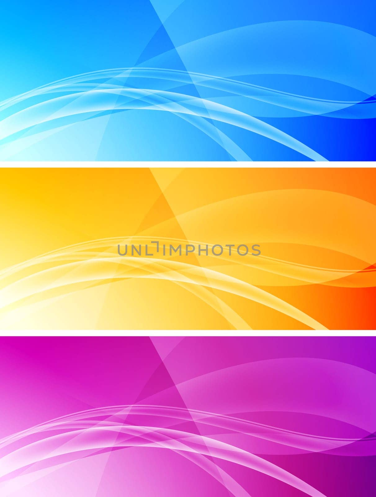 Set of abstract wavy banners - eps 10
