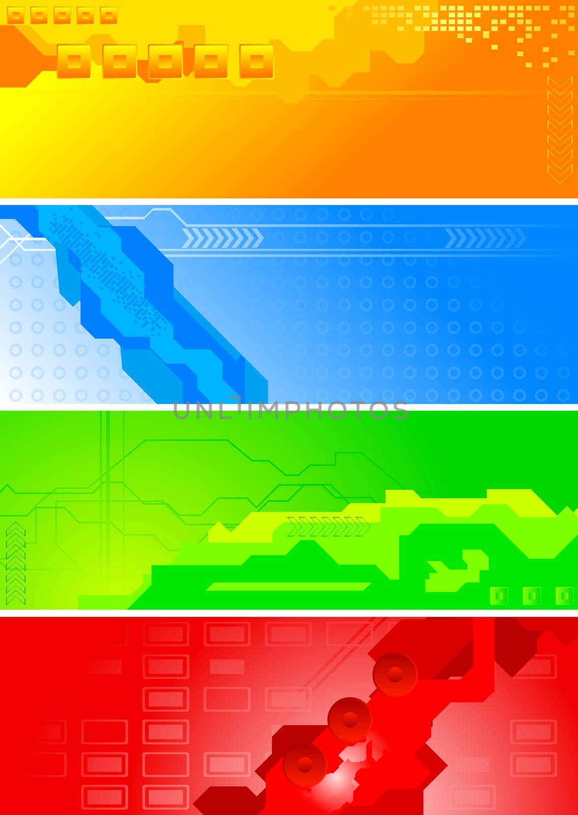 Set of abstract banners