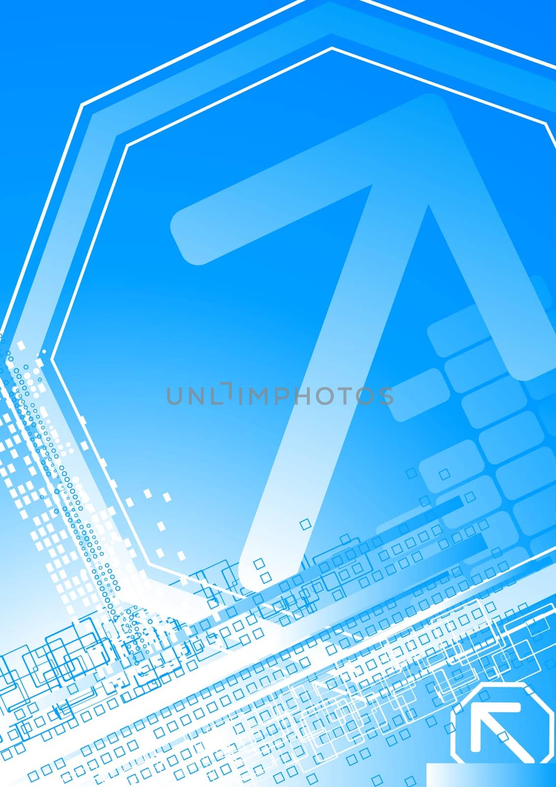 Bright background for your design with big arrow