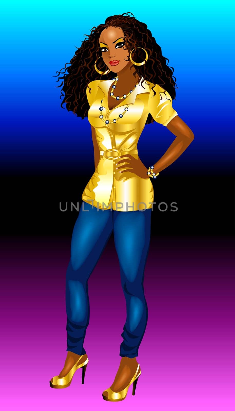 Vector Illustration of Fashion Woman. I have many other fashion women and men also.