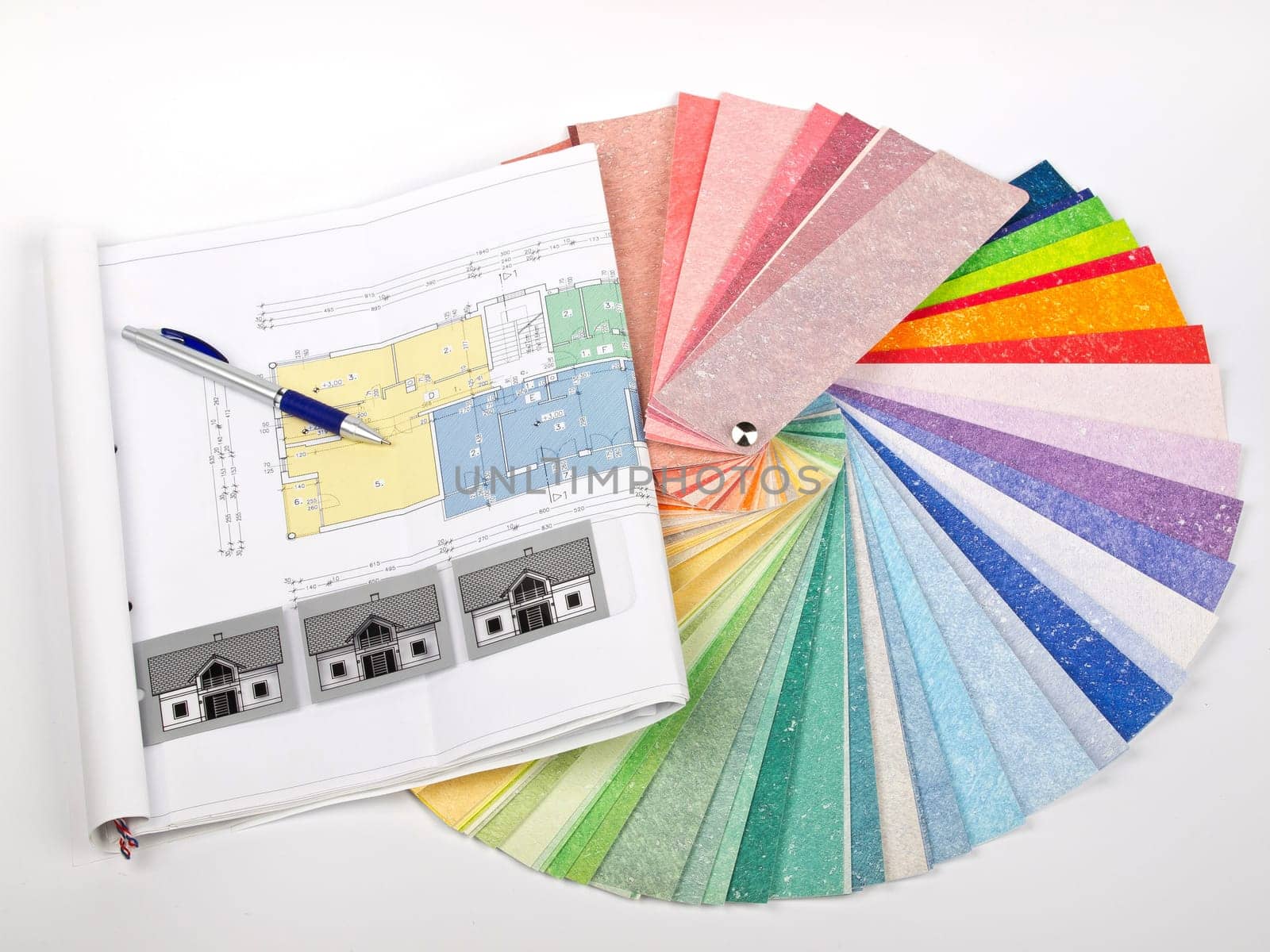 project of apartment with color swatch