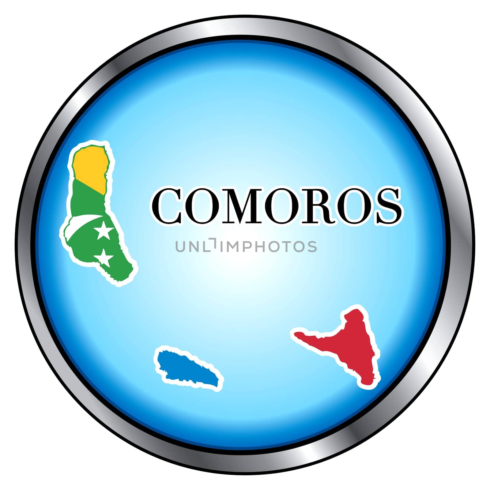 Vector Illustration for Central African Republic, Round Button.