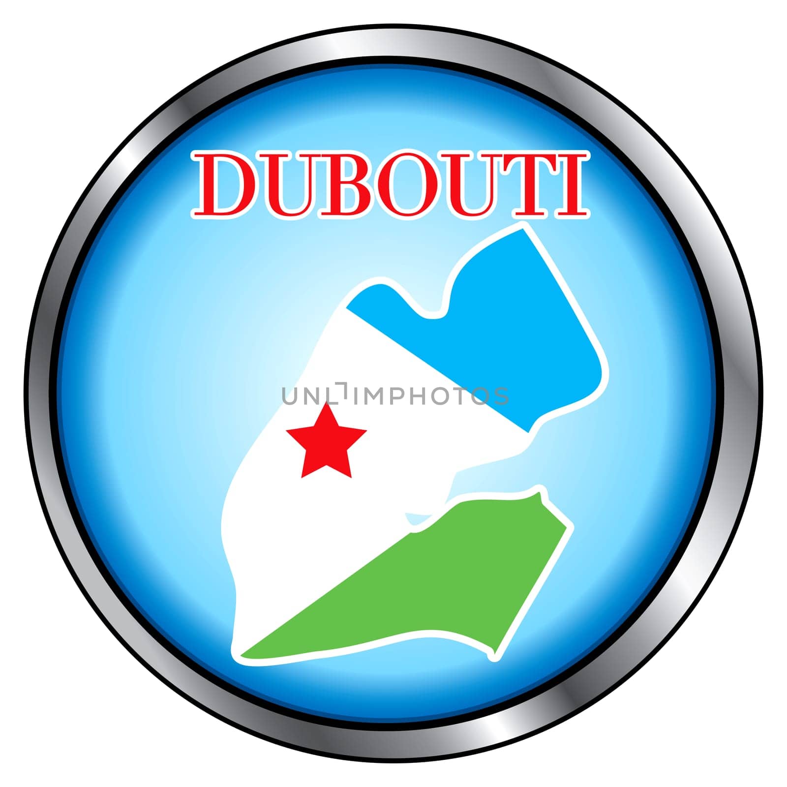 Vector Illustration for the country of Dubouti Round Button.