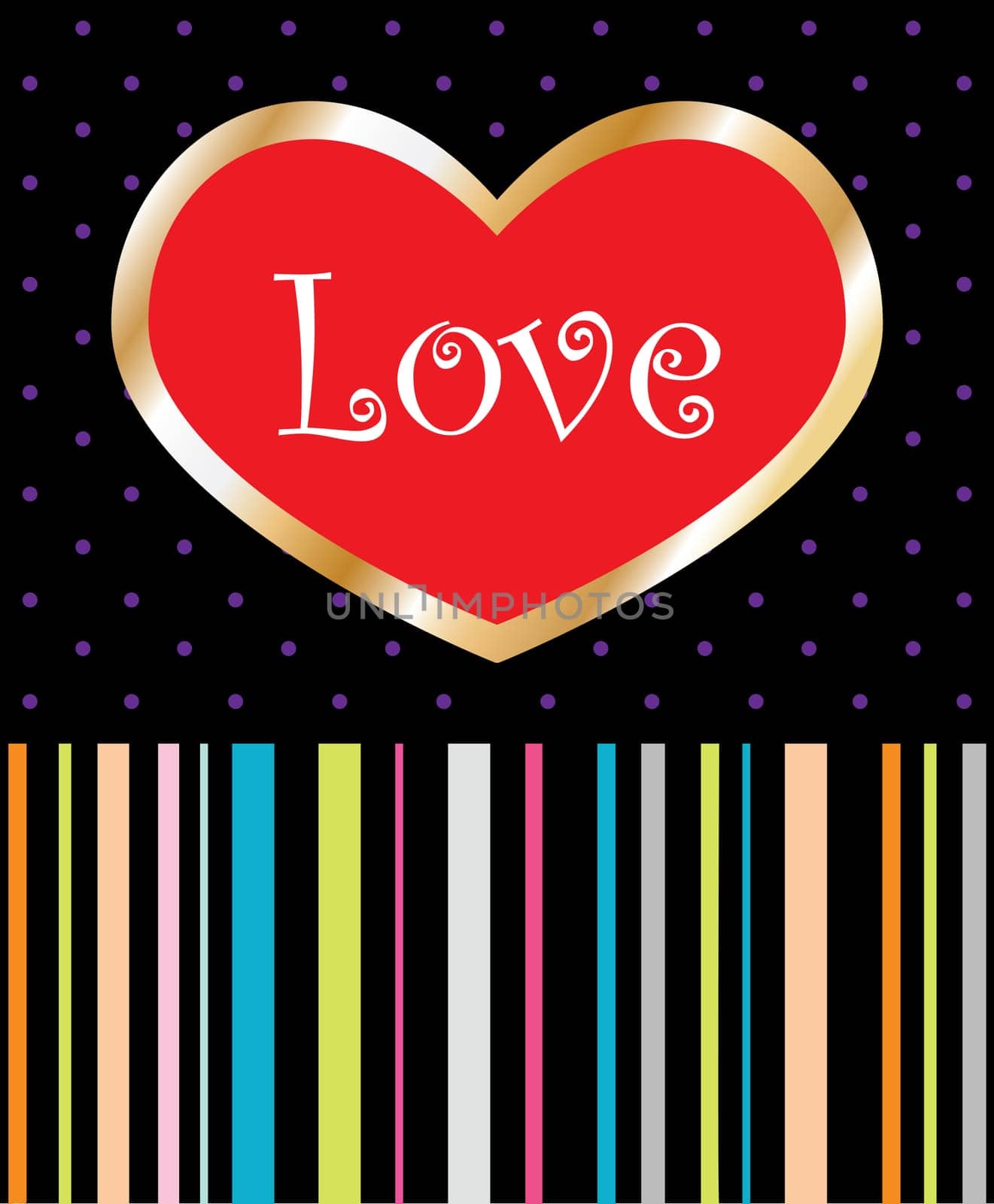 Vector Illustration for the country of Love Heart Button.