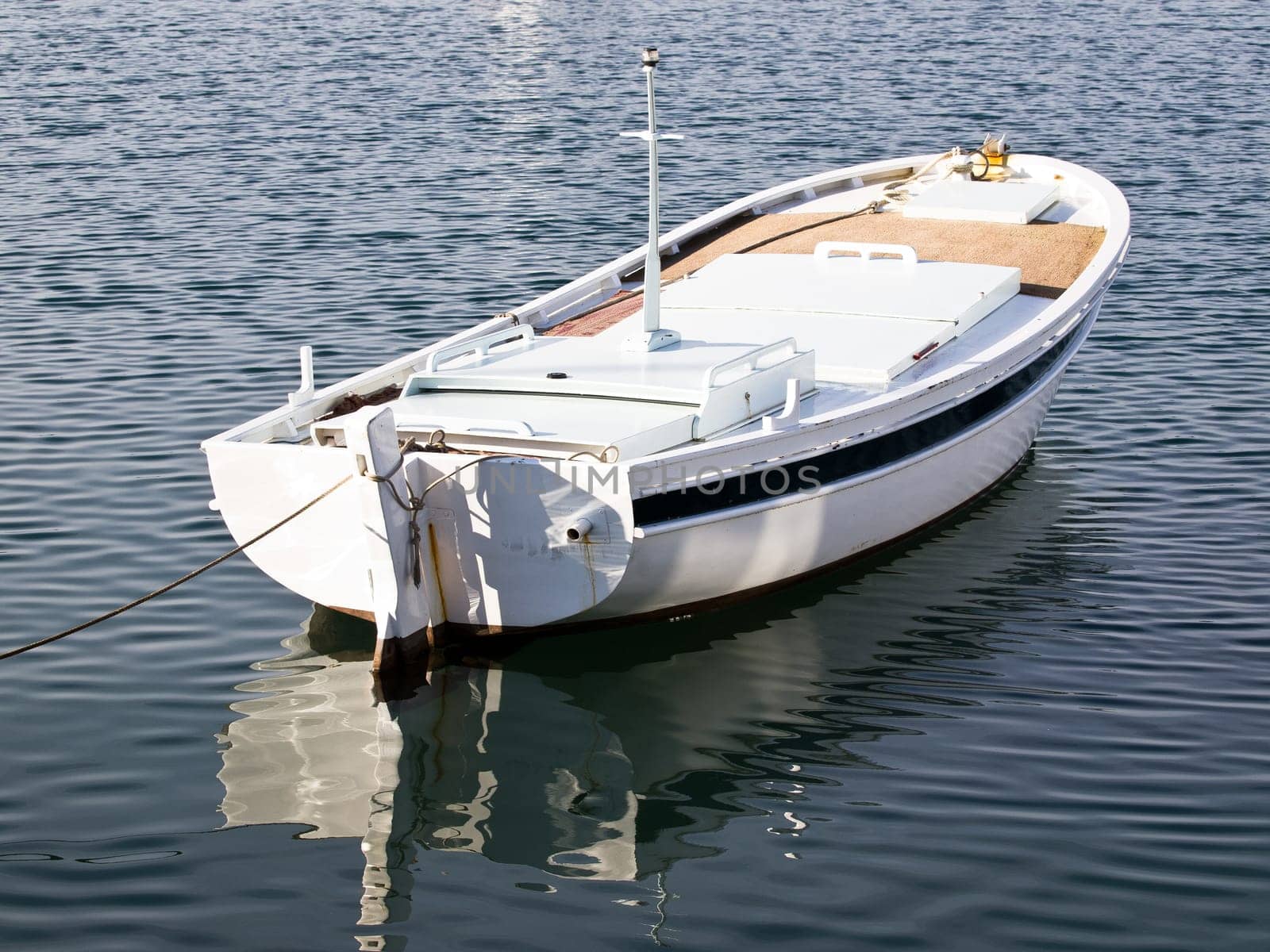old wooden boat on the sea