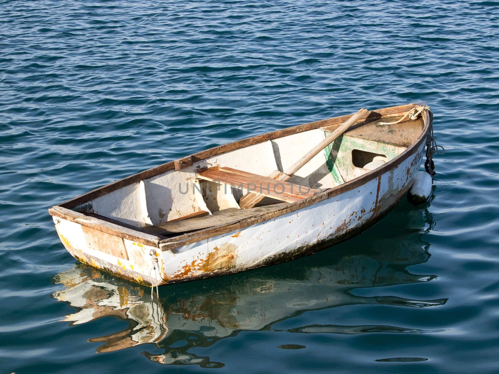 old wooden boat on the sea