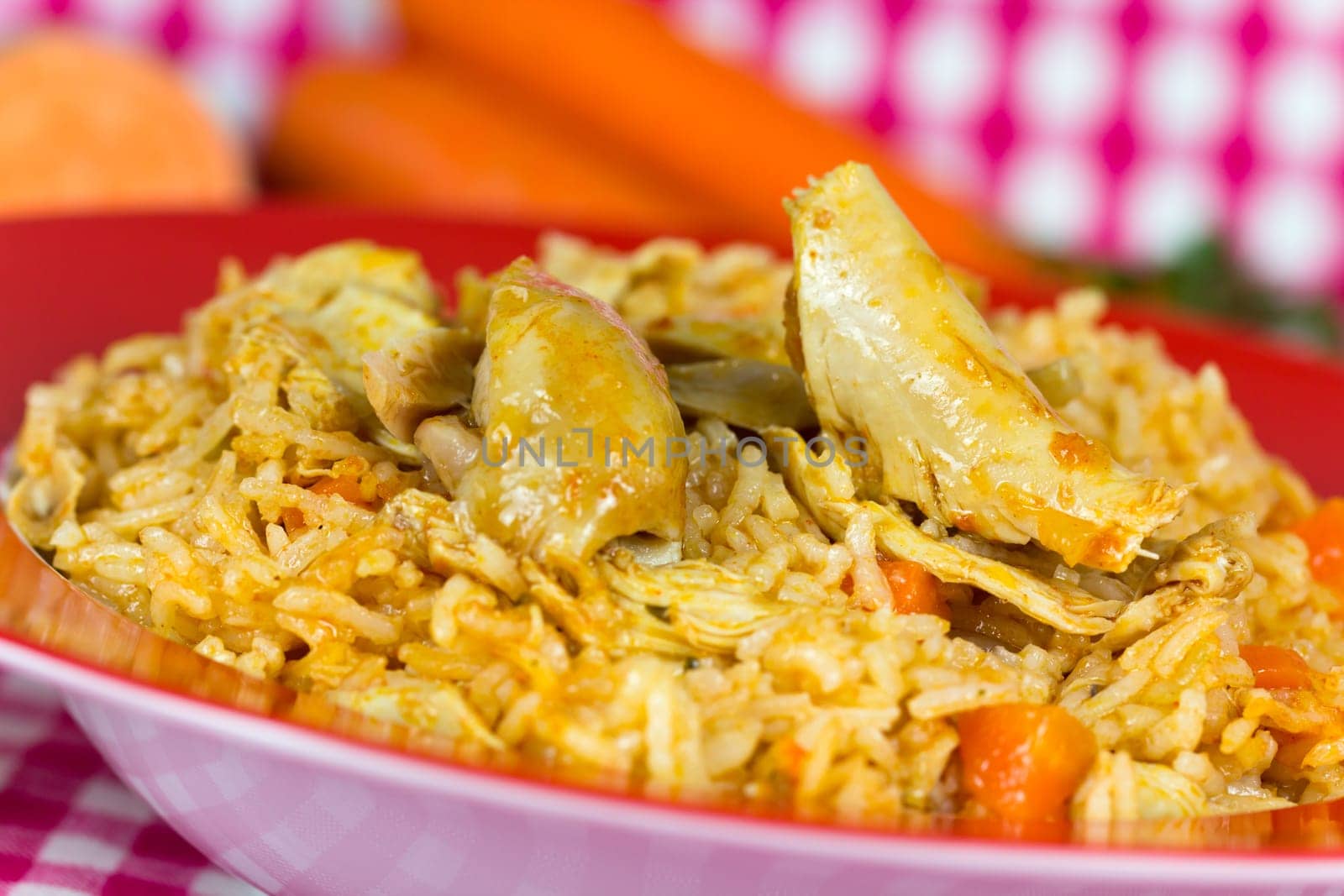 Pilaf - Risotto with meat and curry