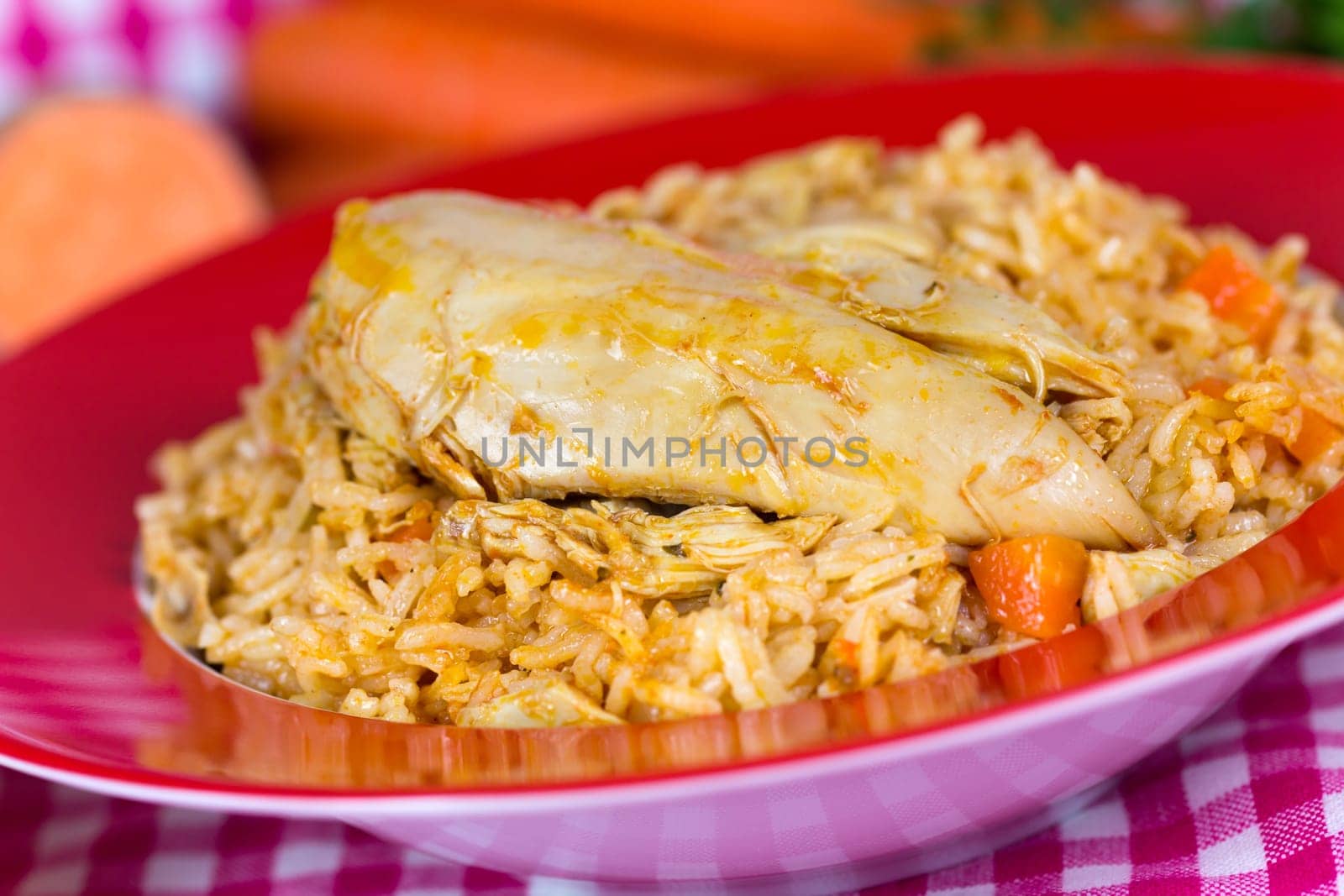 Pilaf - Risotto with meat and curry