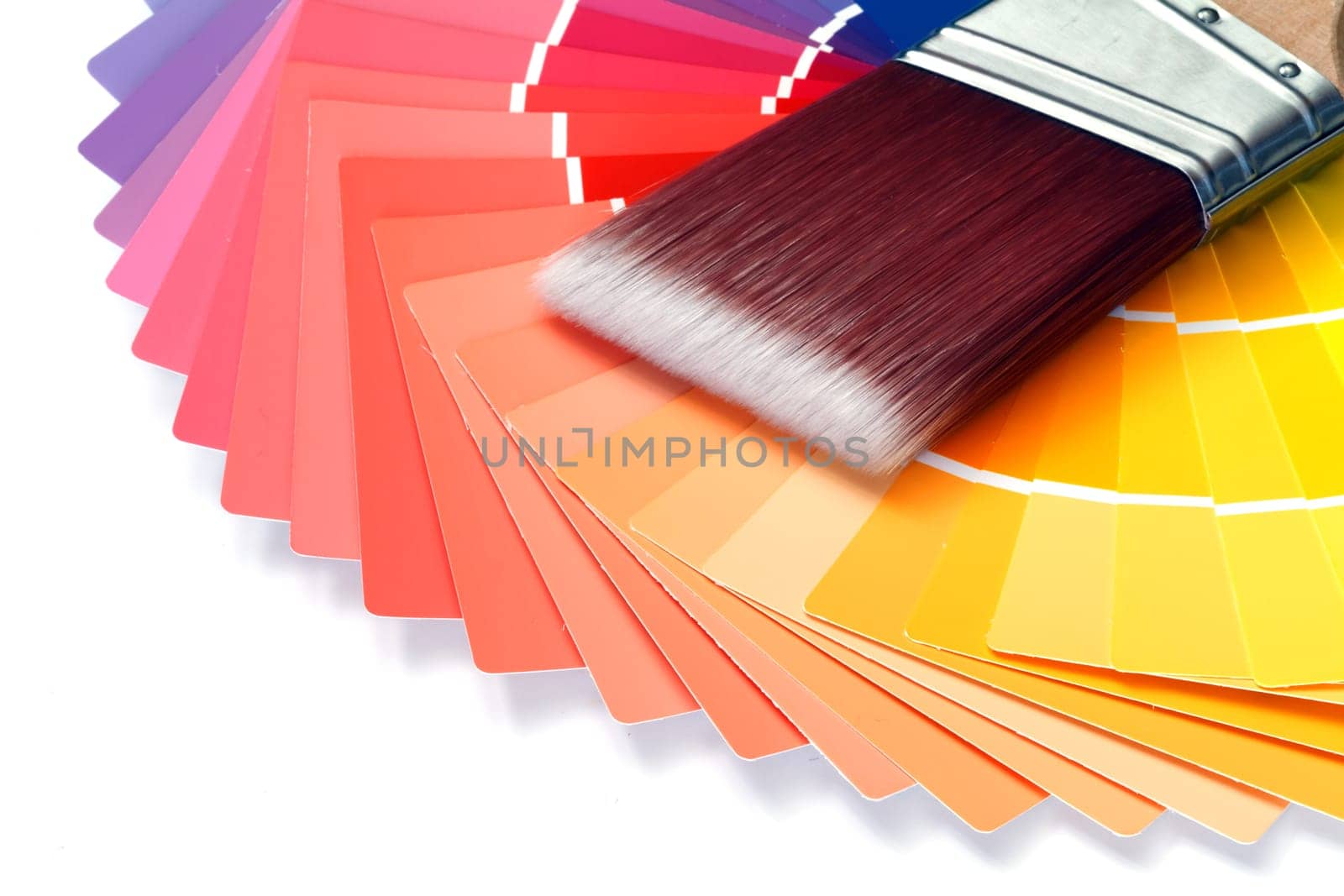 paint brush with paint swatches