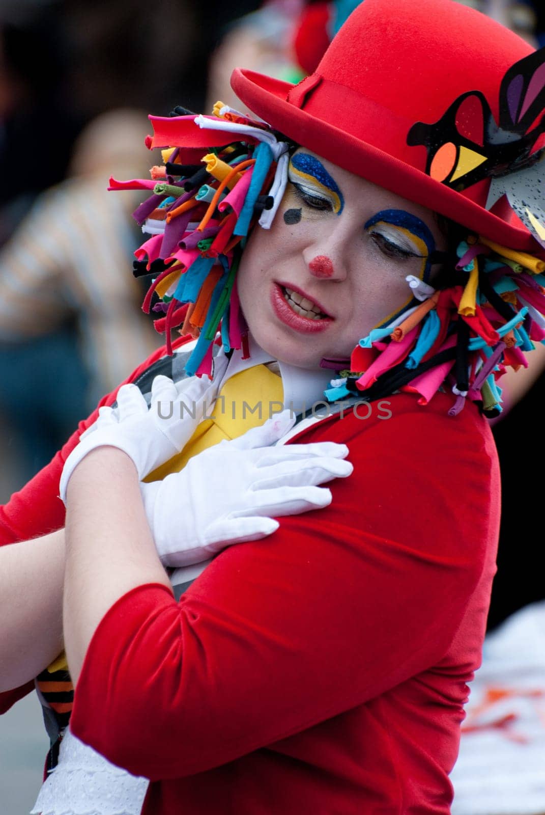 OVAR, PORTUGAL - MARCH 8: Group &#039 Palhacinhas&#039   during the Carnival Parade on March 8, 2011 in Ovar, Portugal.