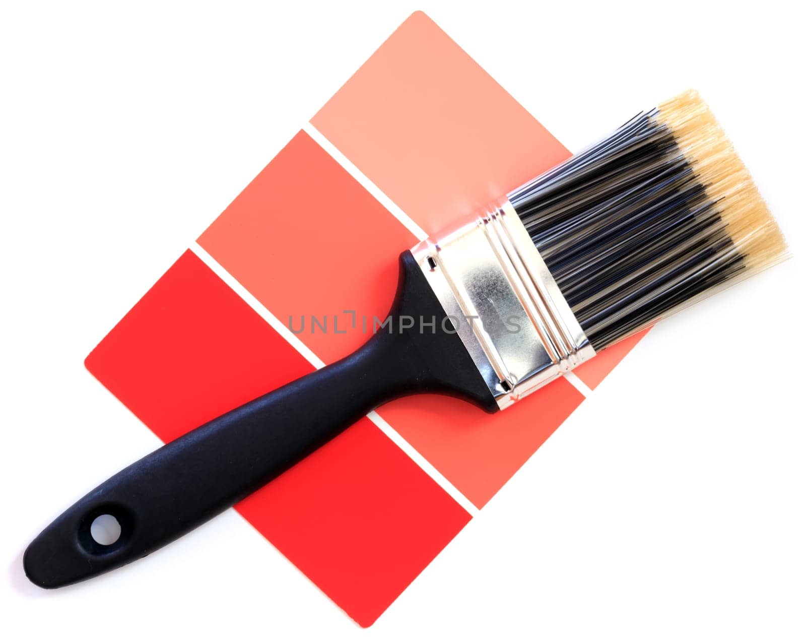 paint brush with paint swatches