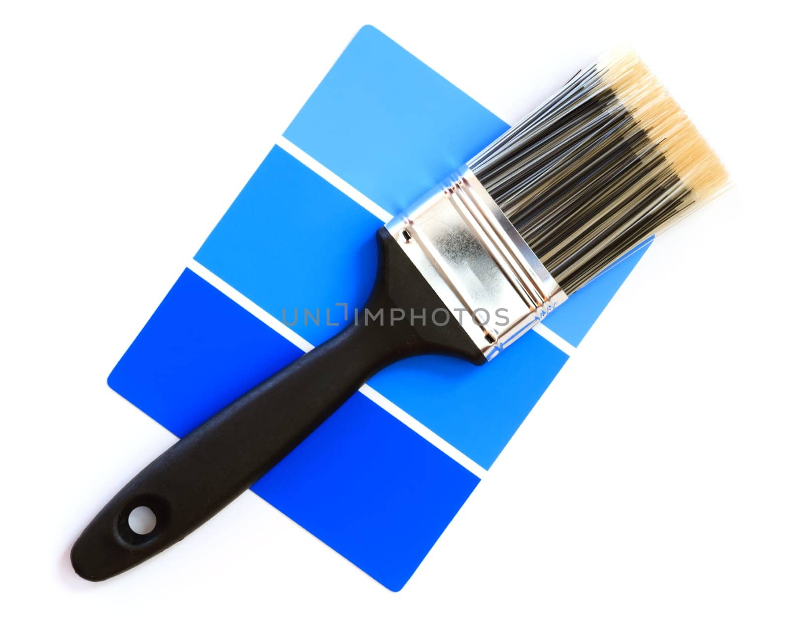 paint brush with paint swatches