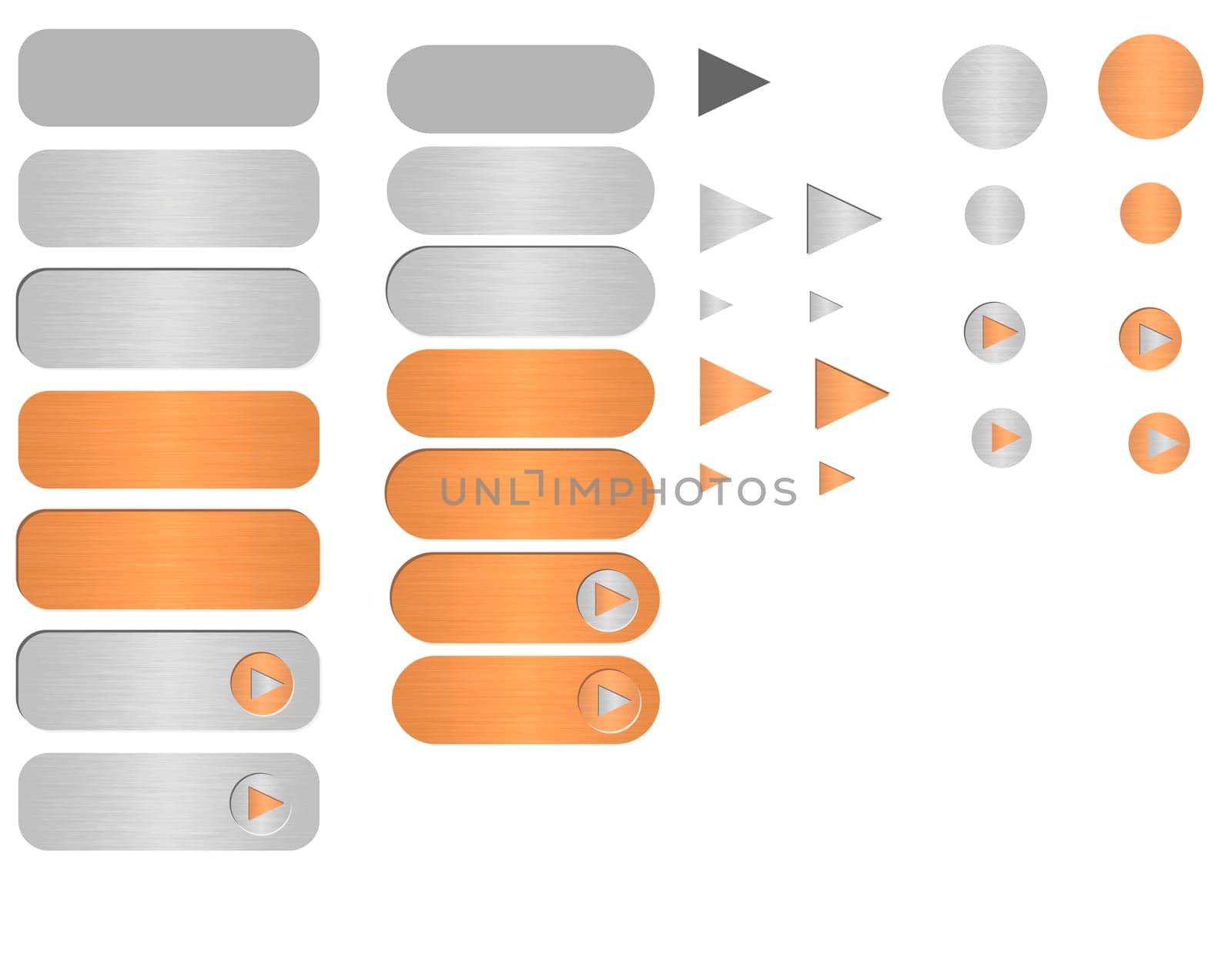 set of the metal buttons