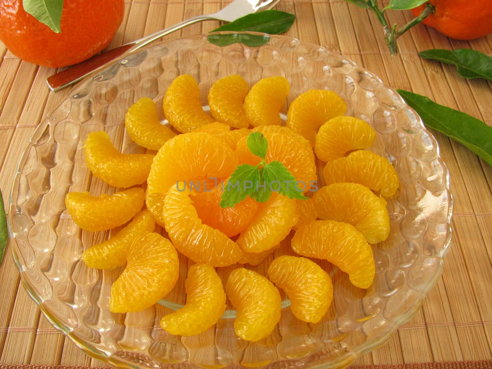 Dessert with tangerines