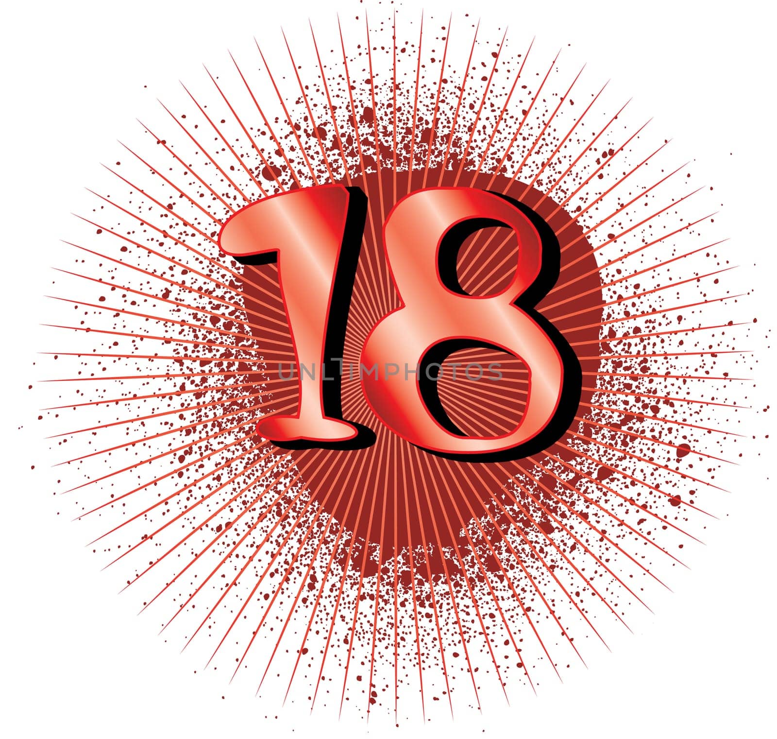 Vector Illustration for Special Birthdays Anniversaries and Occasions. Great for t-shirt or cards.