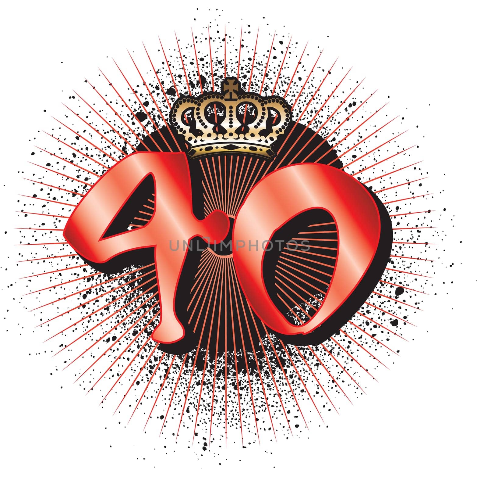 Vector Illustration for Special Birthdays Anniversaries and Occasions. Great for t-shirt or cards.