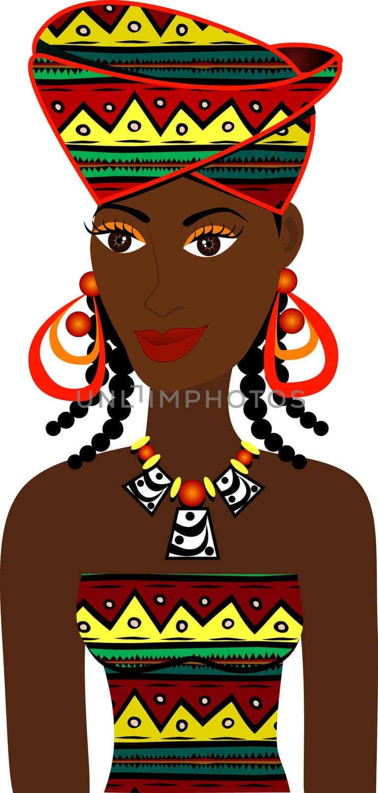 Vector of African Girl Avatar. See others in this series.