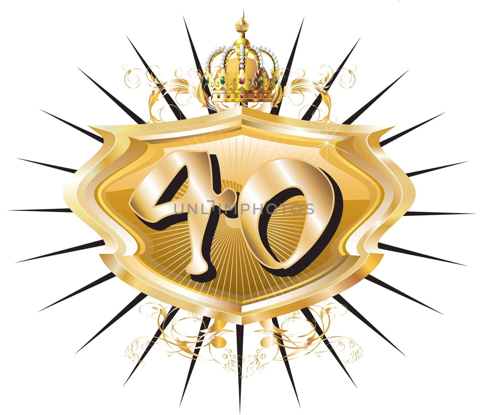 Vector Illustration for Special Birthdays Anniversaries and Occasions. Great for t-shirt or cards.