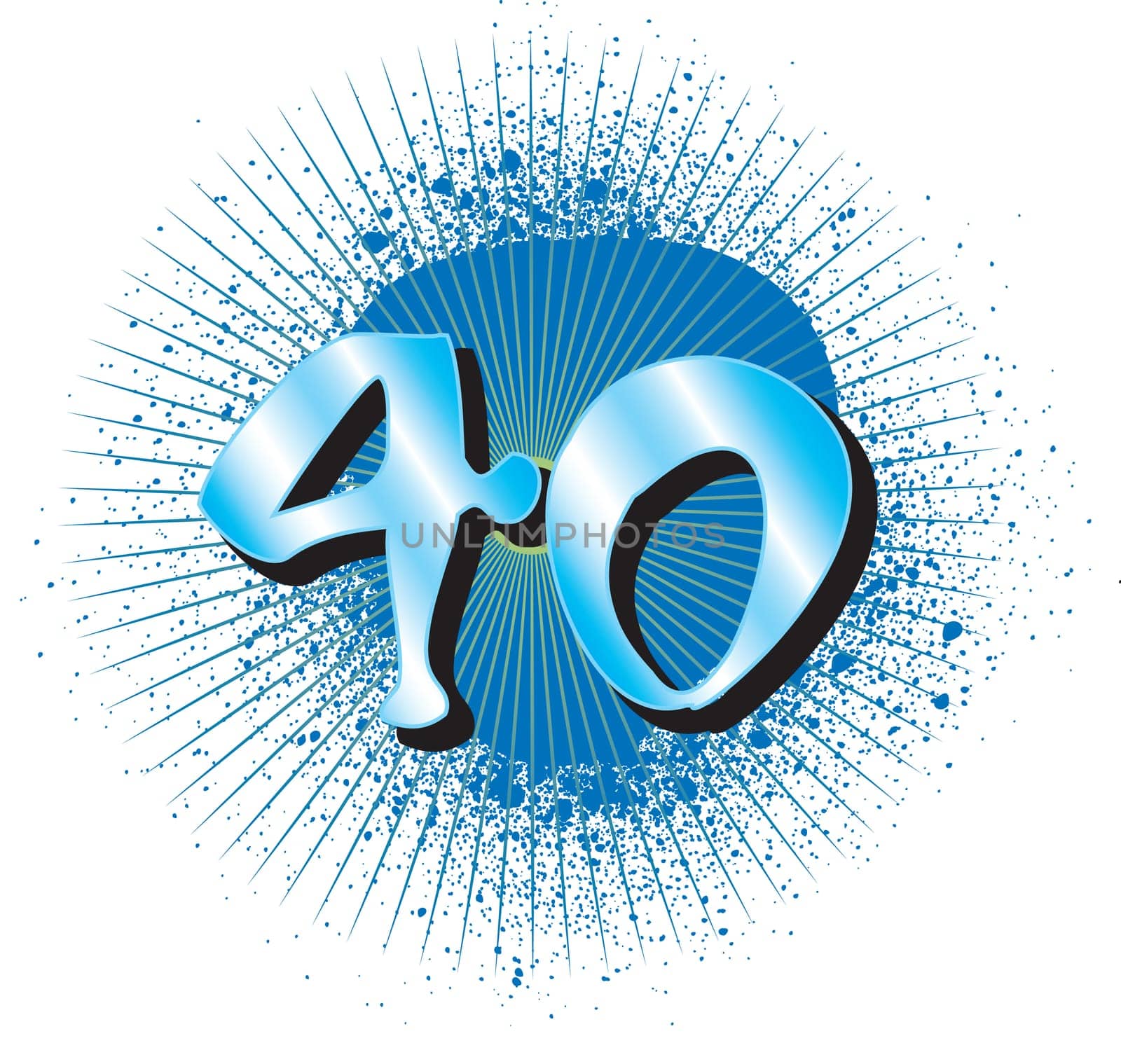 Vector Illustration for Special Birthdays Anniversaries and Occasions. Great for t-shirt or cards.