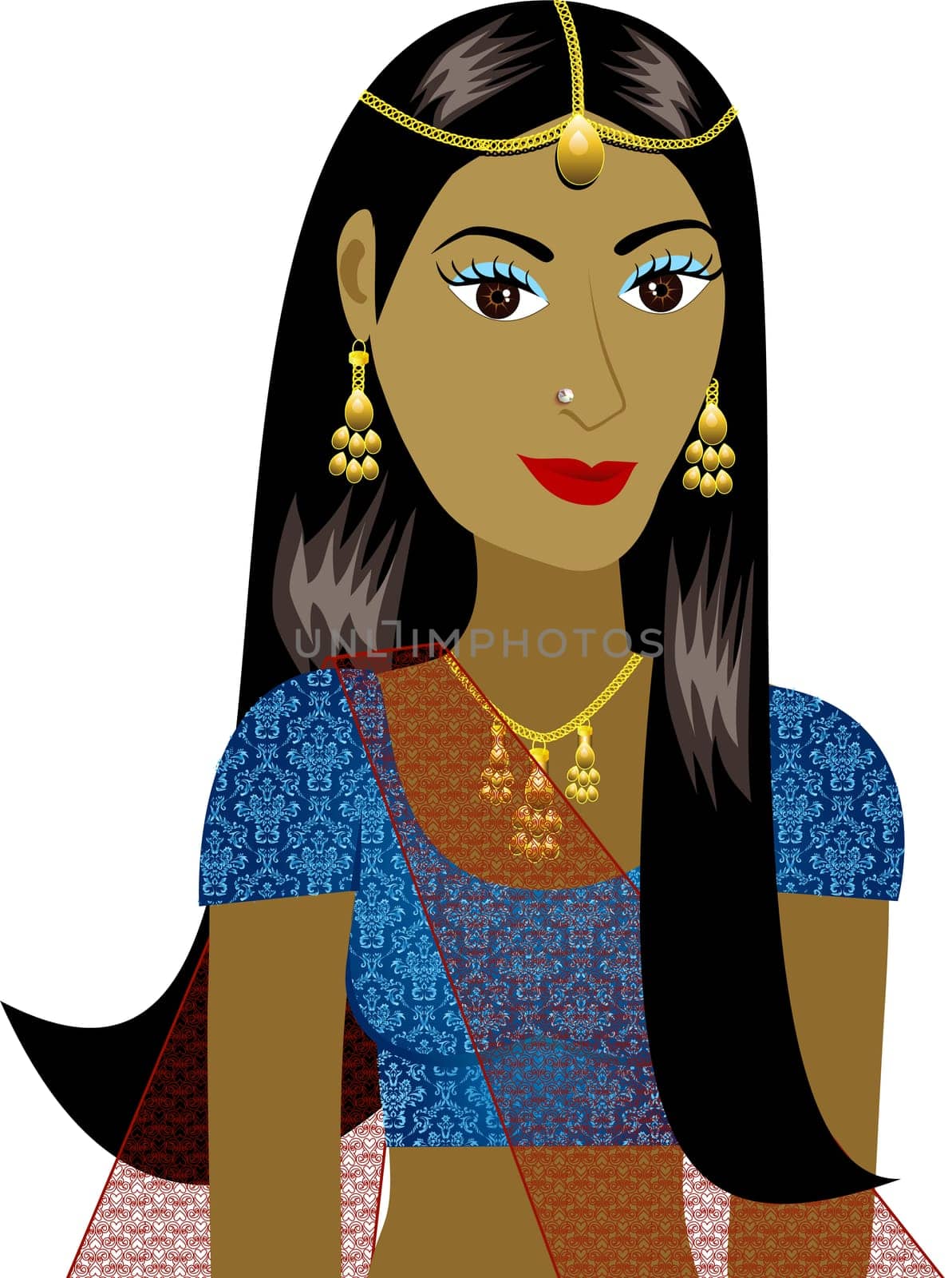 Vector of Indian Girl Avatar. See others in this series.