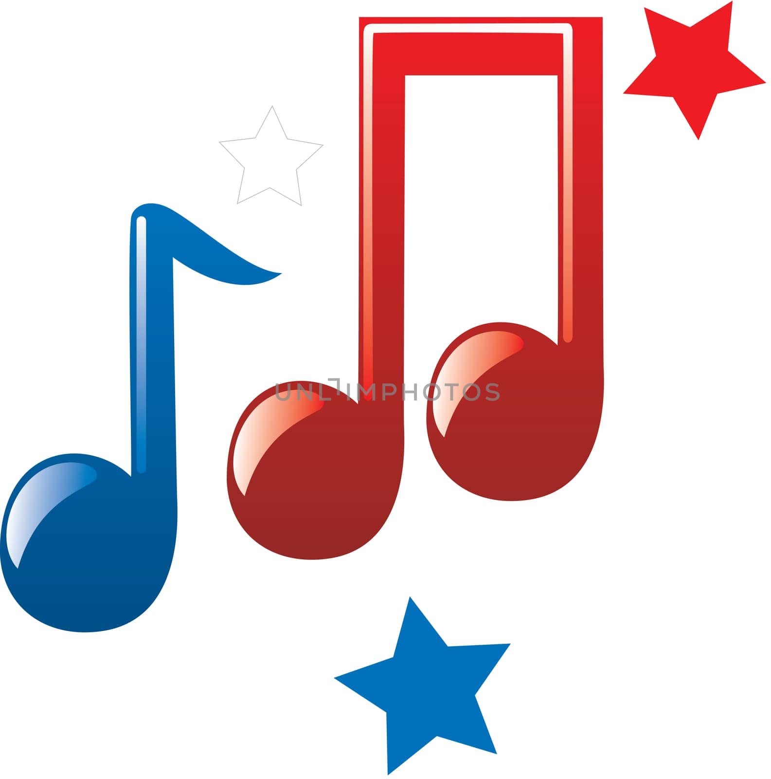 Vector Illustration for the 4th of July Independence. Set of Icons and Buttons.