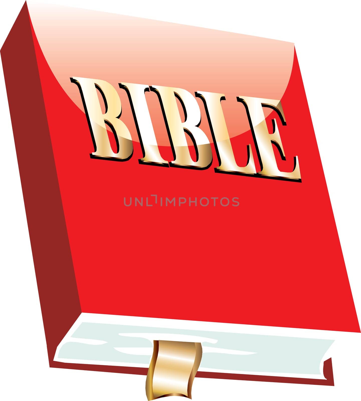 Raster version of a golden Holy red bible.