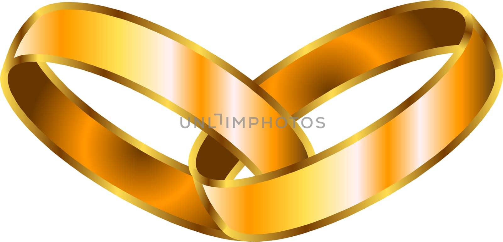 Vector Illustration of silver Promise Rings.