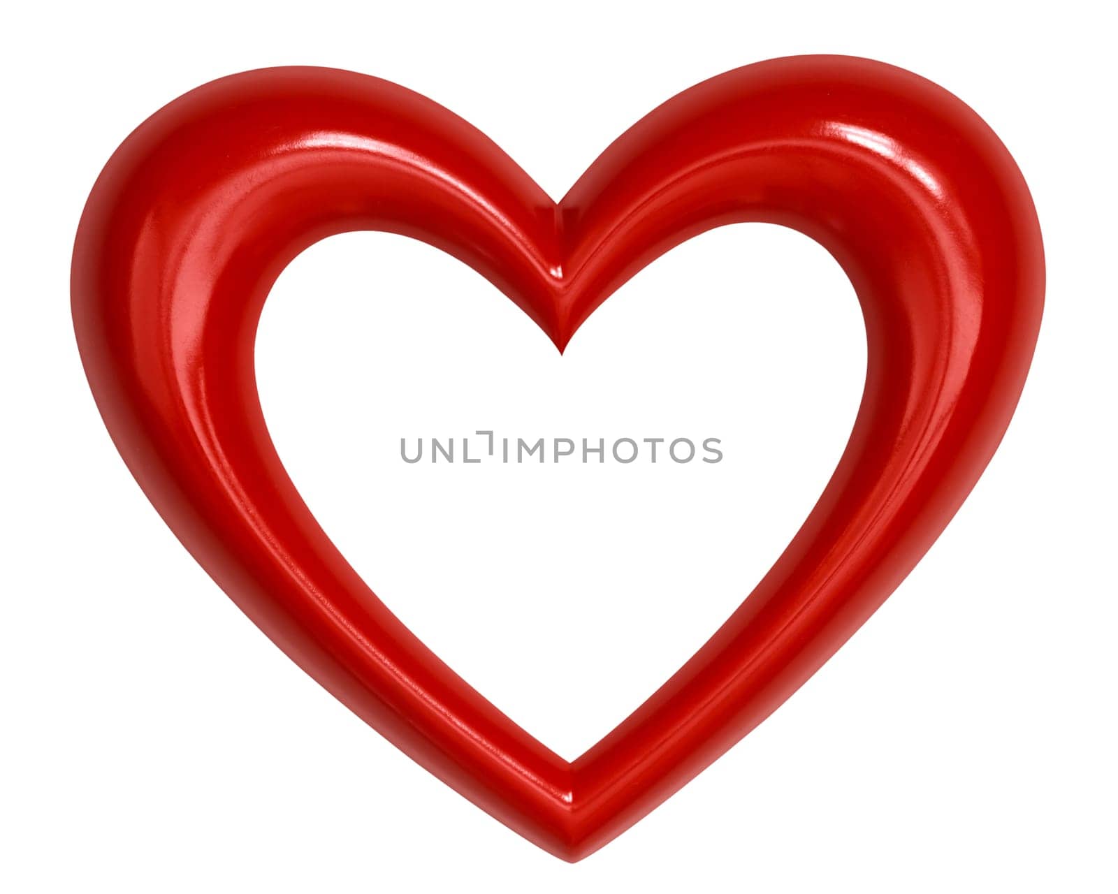 heart shape over white background