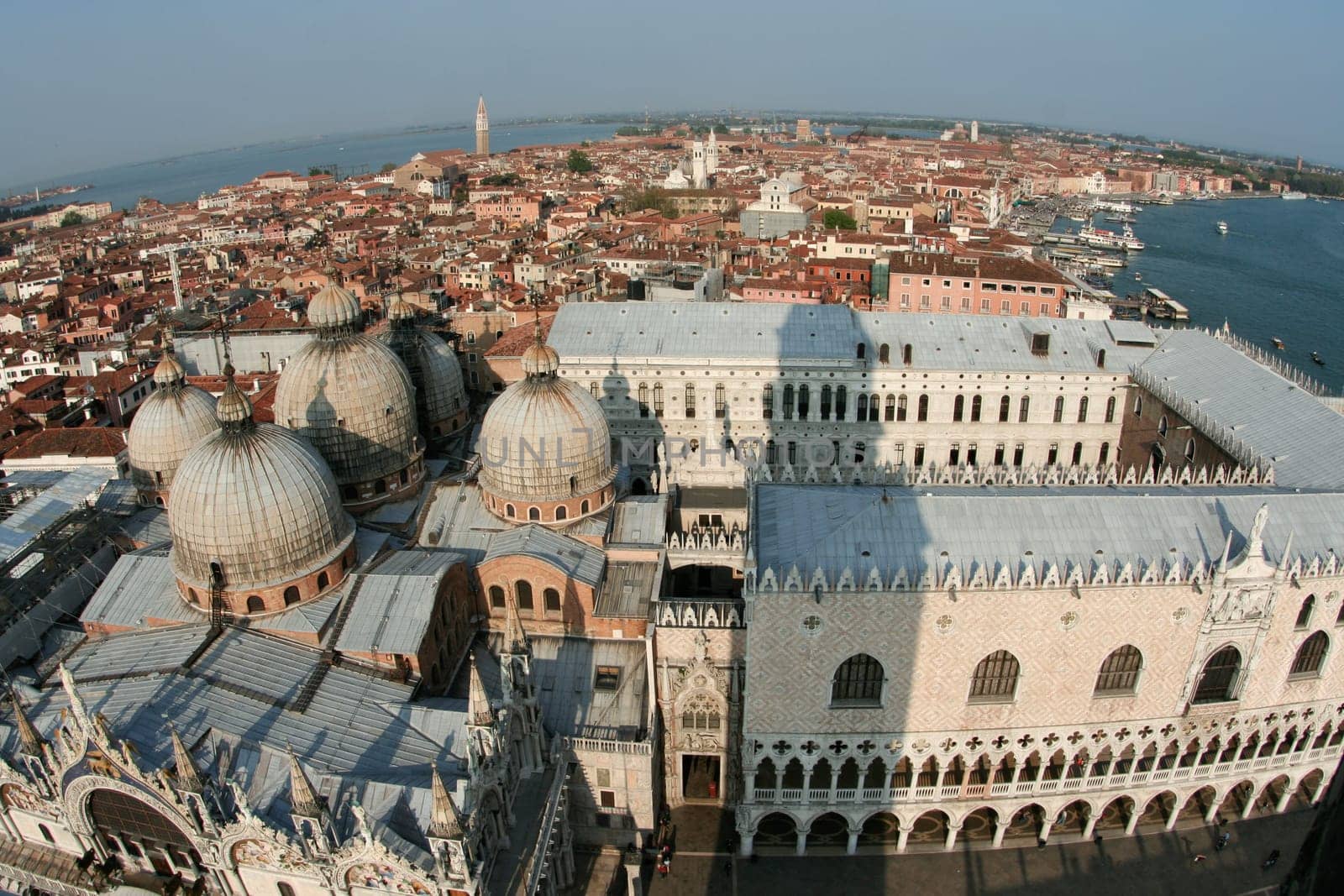 view from Markus tower over the city of venice