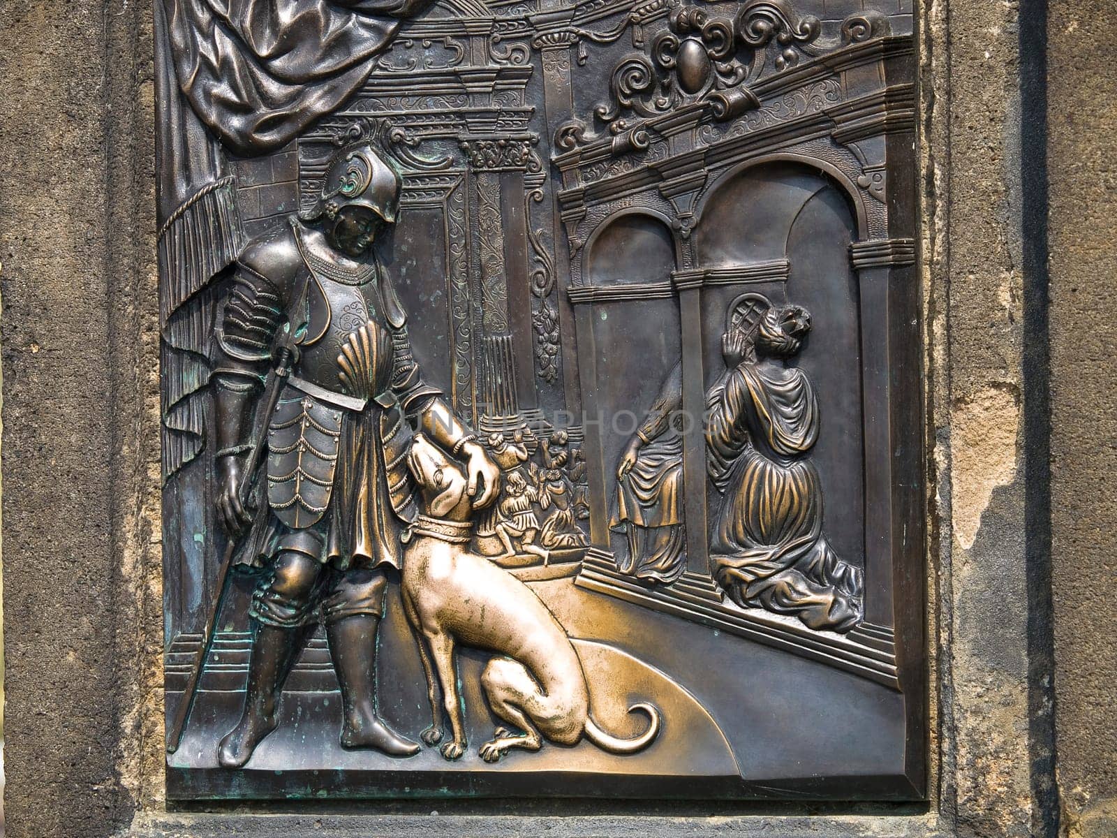 monument of good wishes on charles bridge Praha