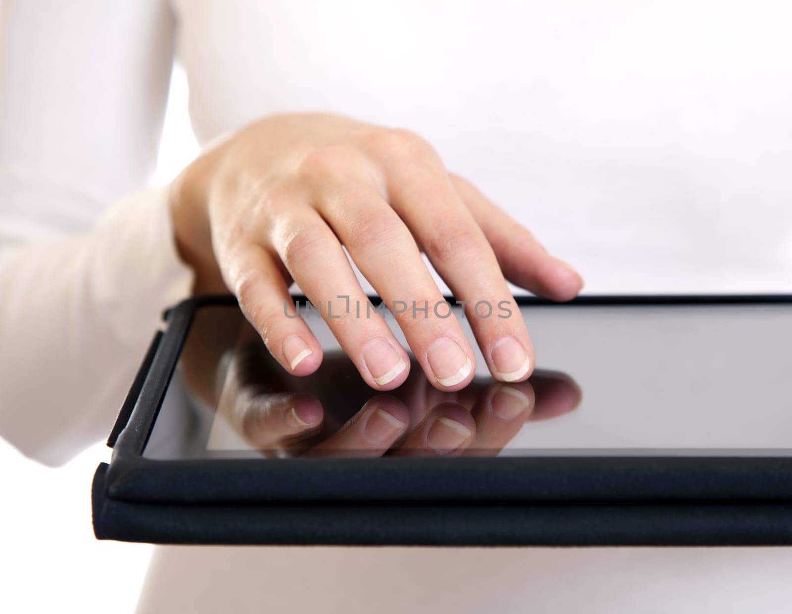 Woman using a digital tablet