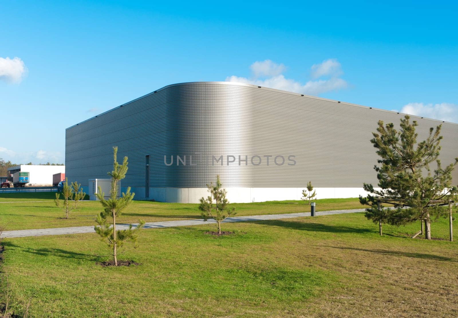 edge of a modern industrial building