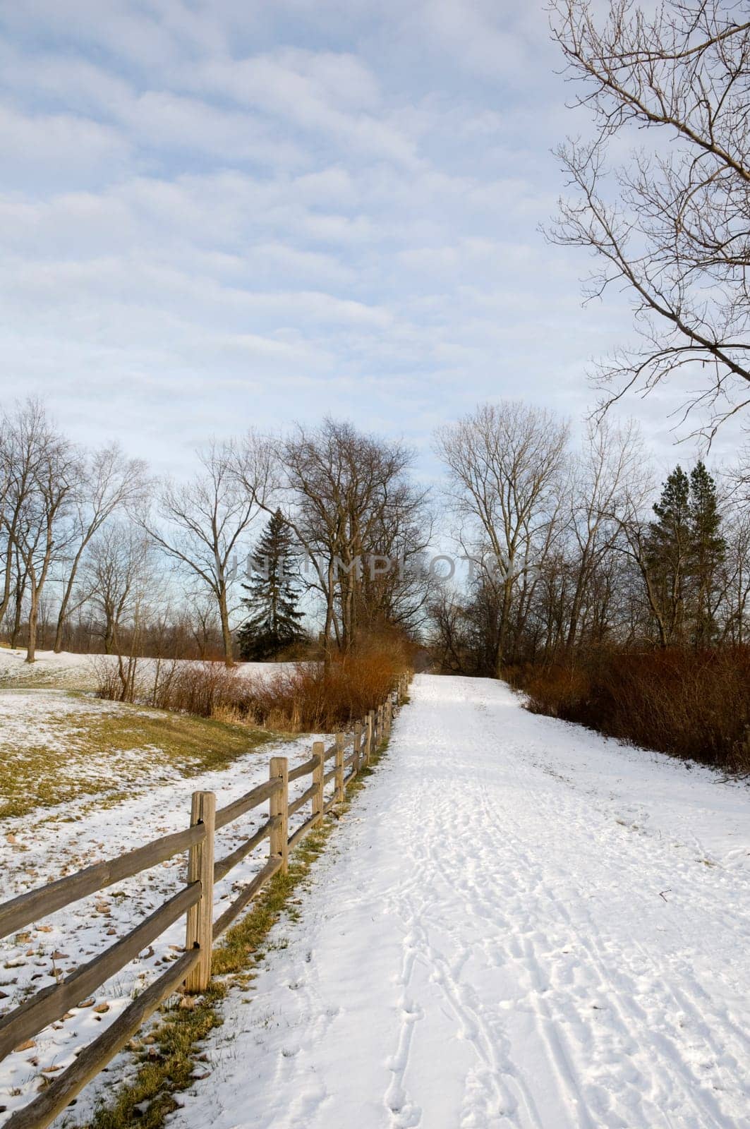 Landscape in Ohio During Winter.