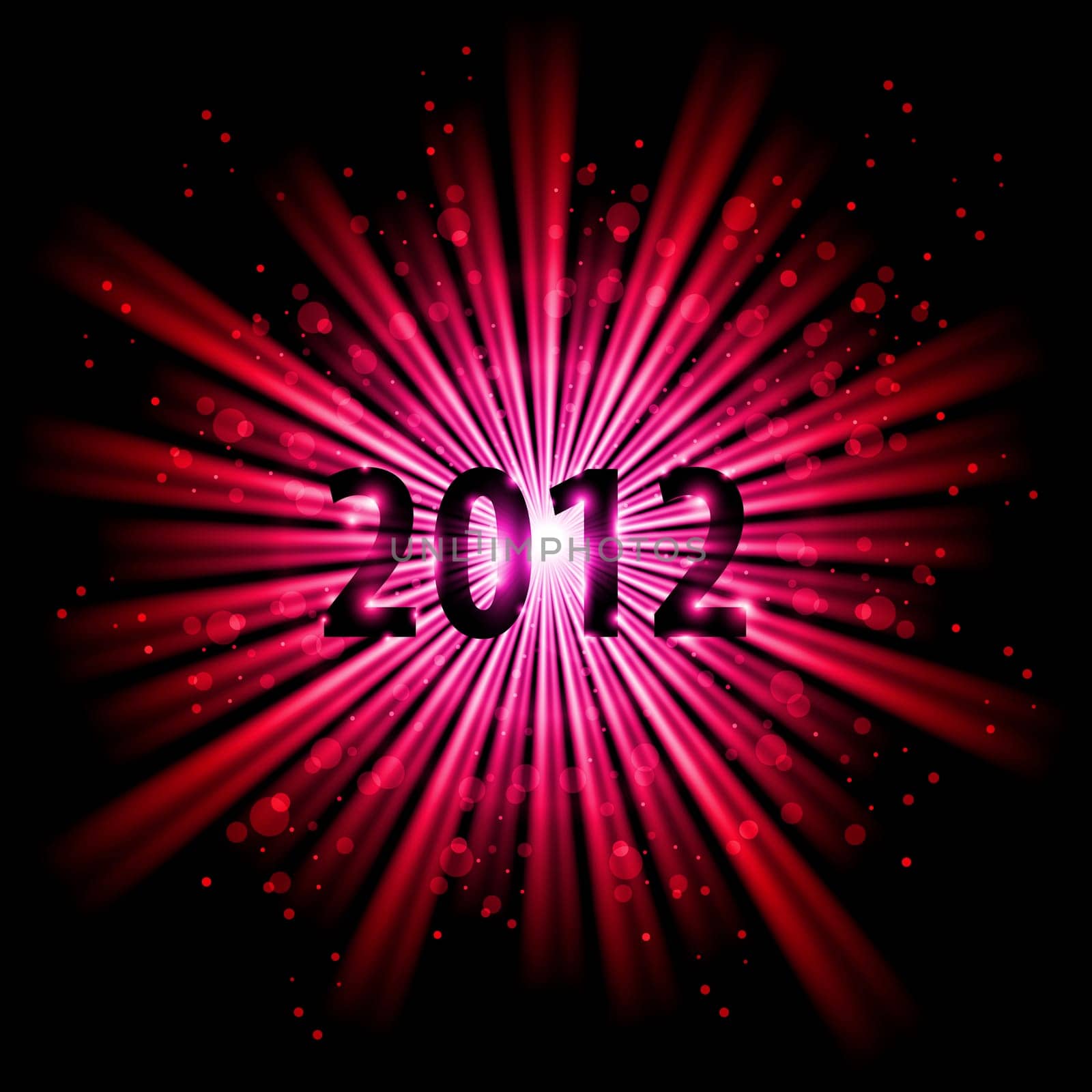 Red abstract Happy New Year twenty twelve background