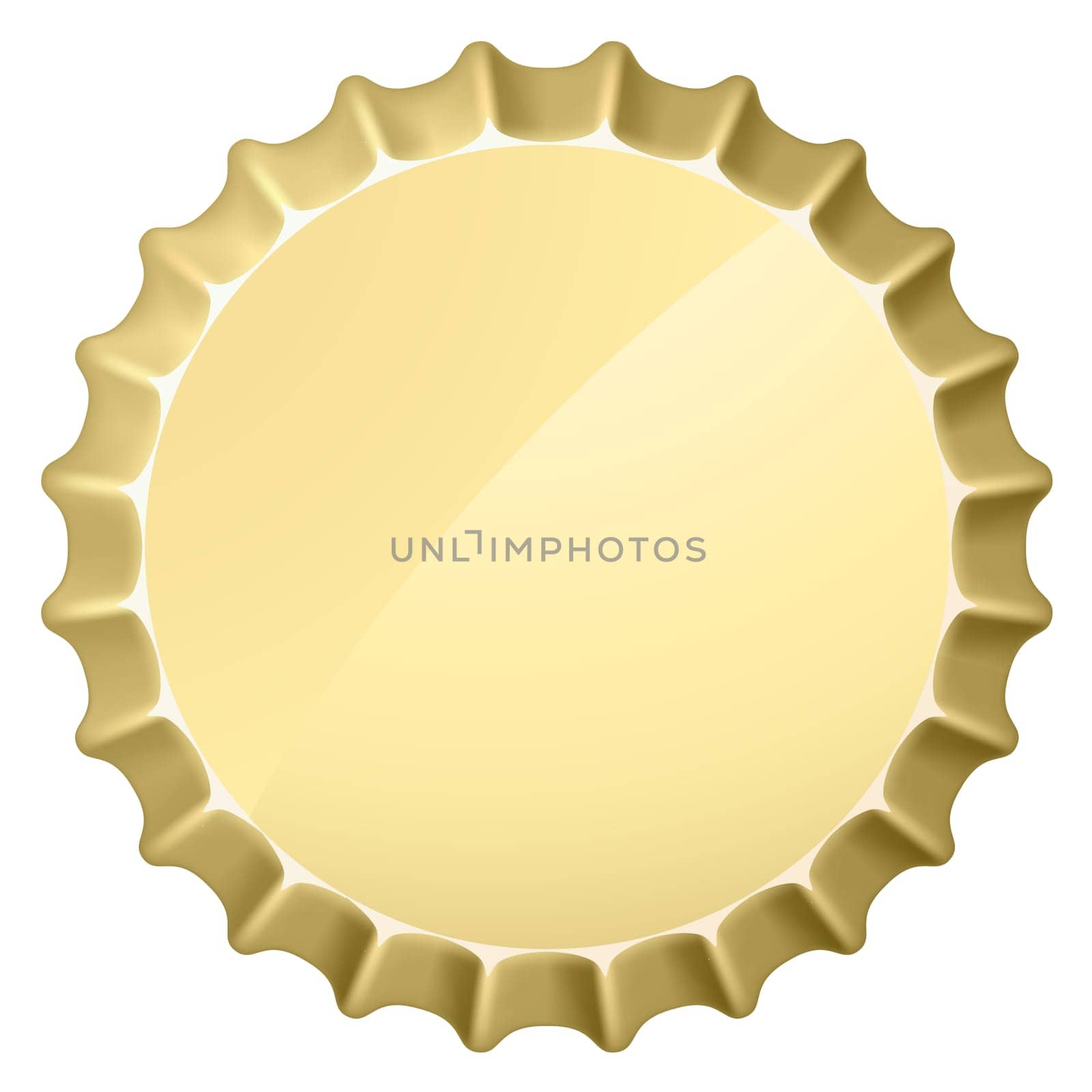 Bottle cap. Illustration on white background for design