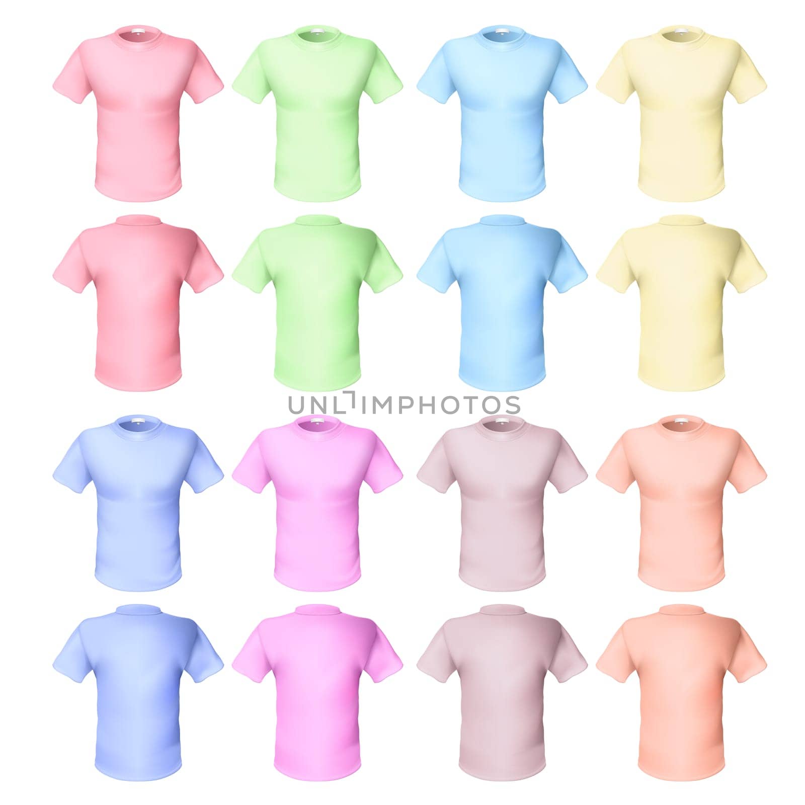Shirts pale tones. Illustration on white background for design