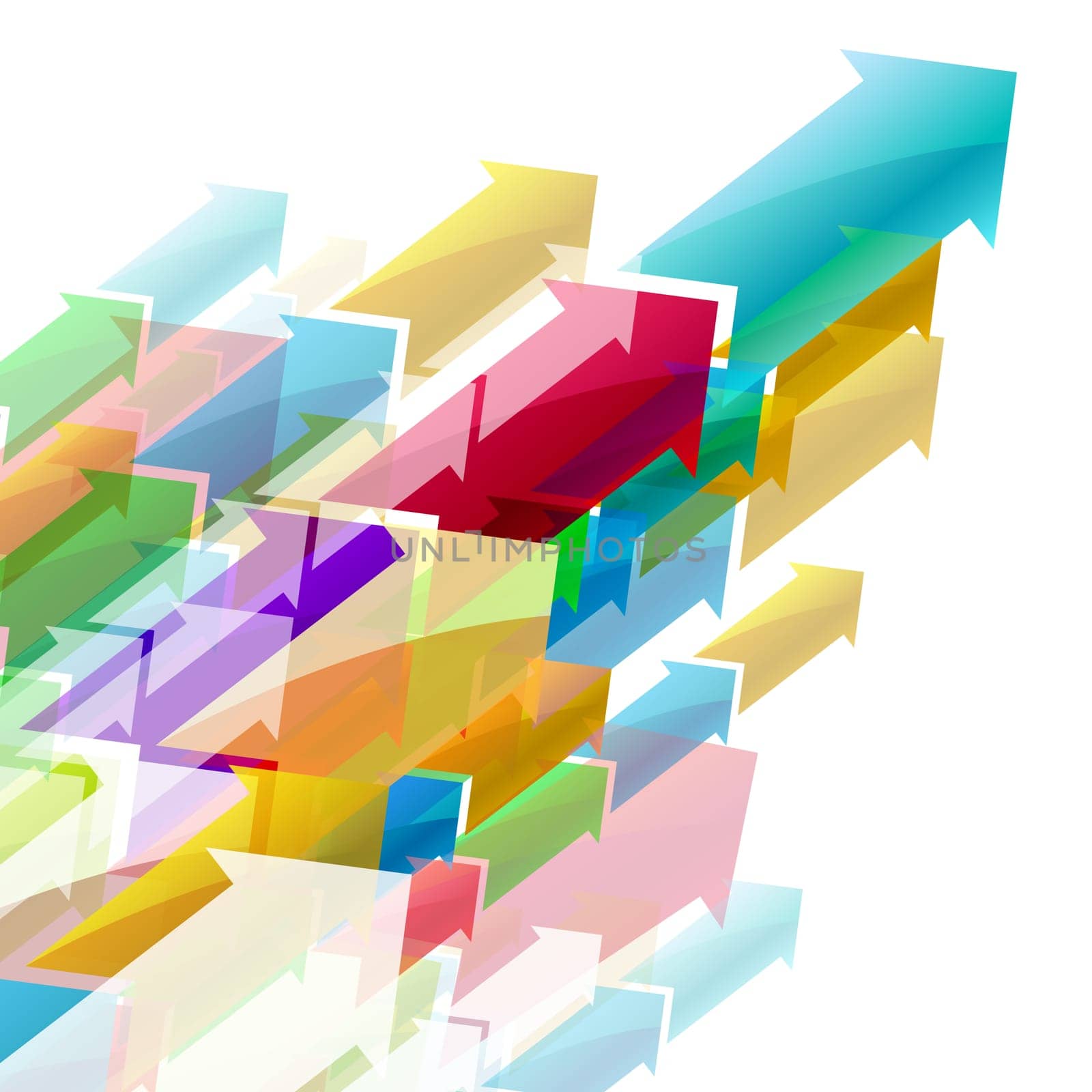 Abstract colored background with Arrows. Illustration for design.