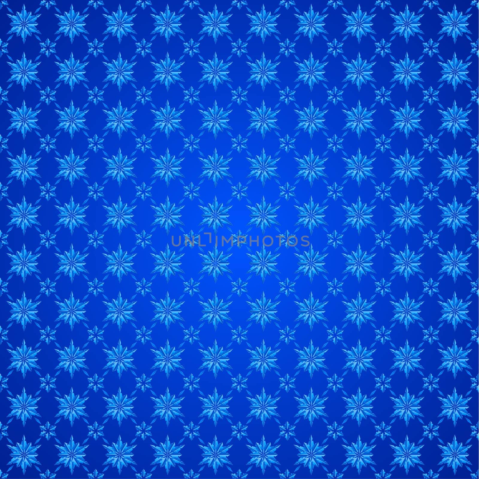 Snowflakes on blue background. Winter seamless pattern