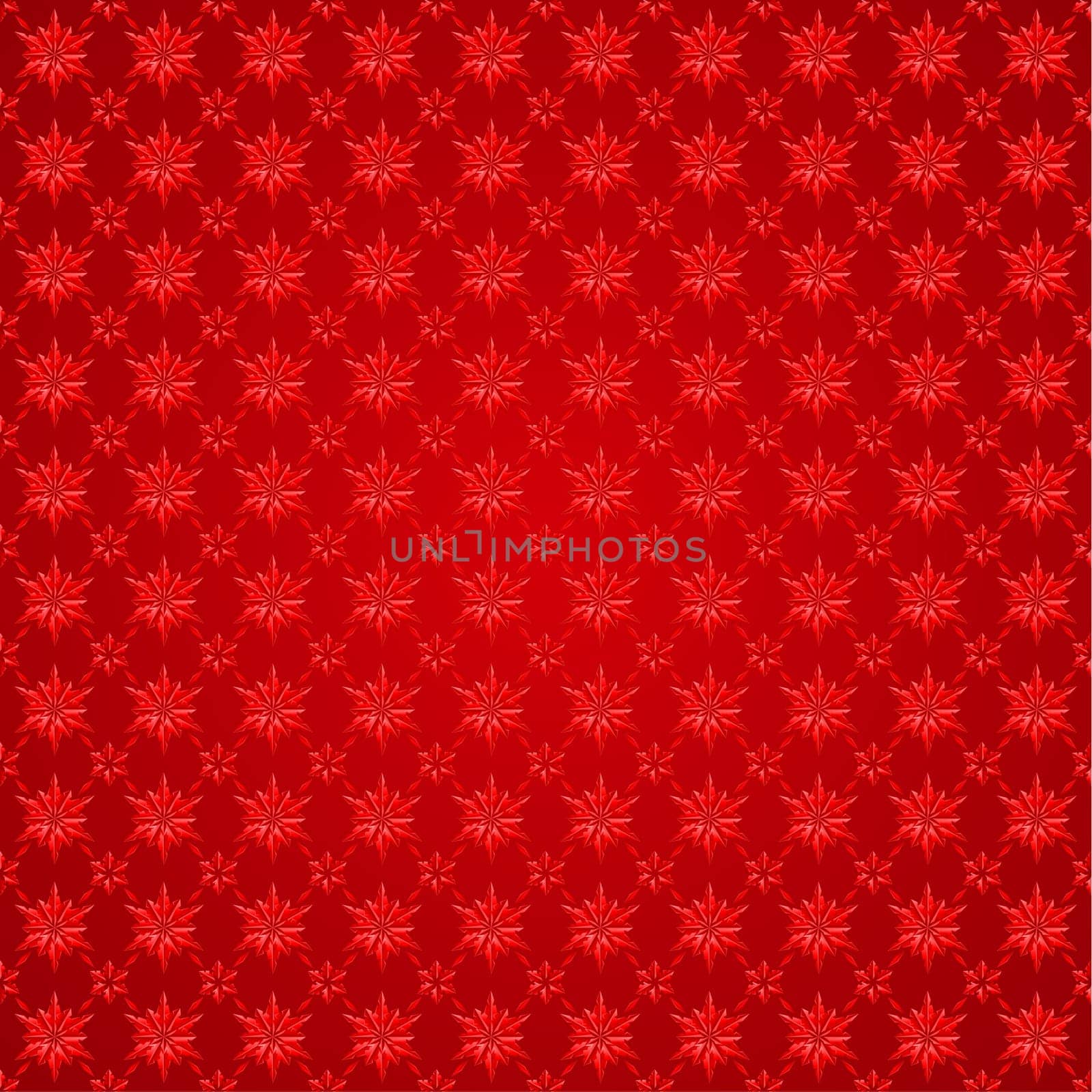 Snowflakes on red background. Winter seamless pattern