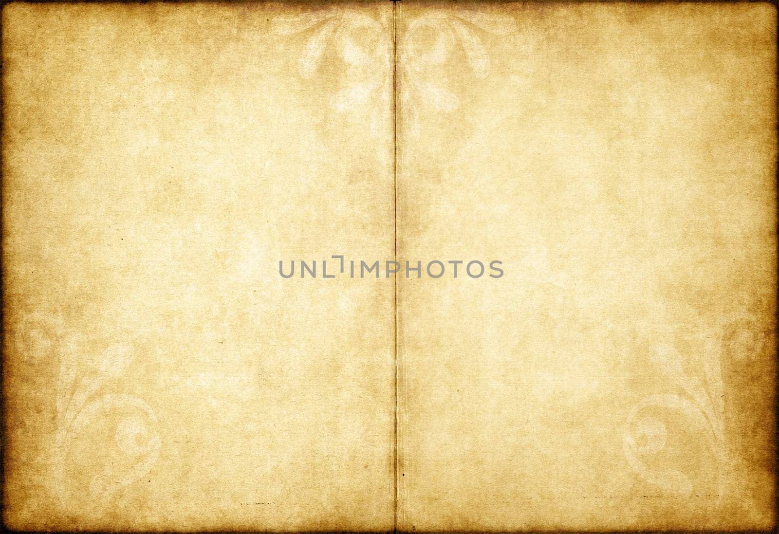 grungy old yellow brown vintage parchment paper texture