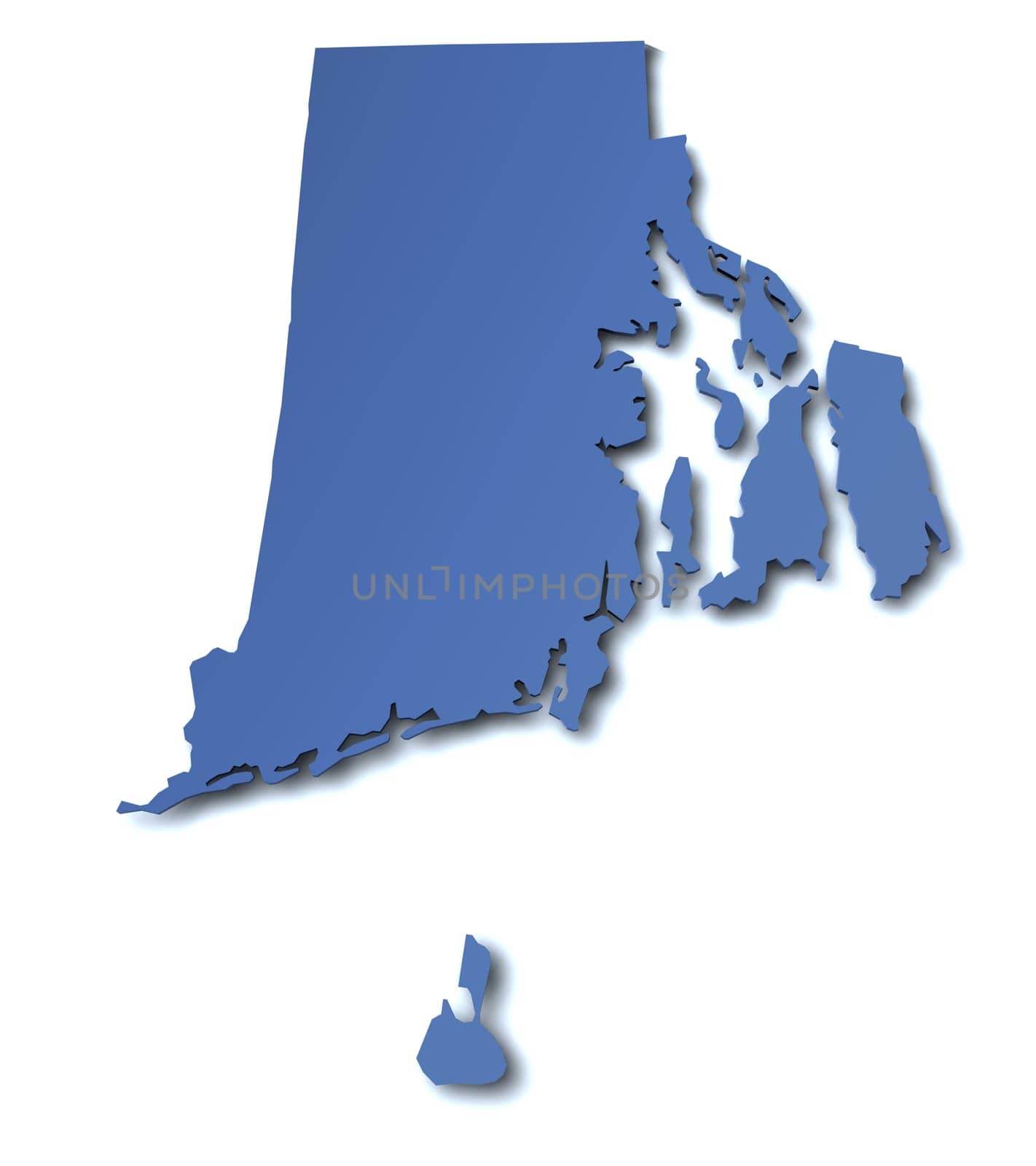 Map of Rhode Iceland - United States