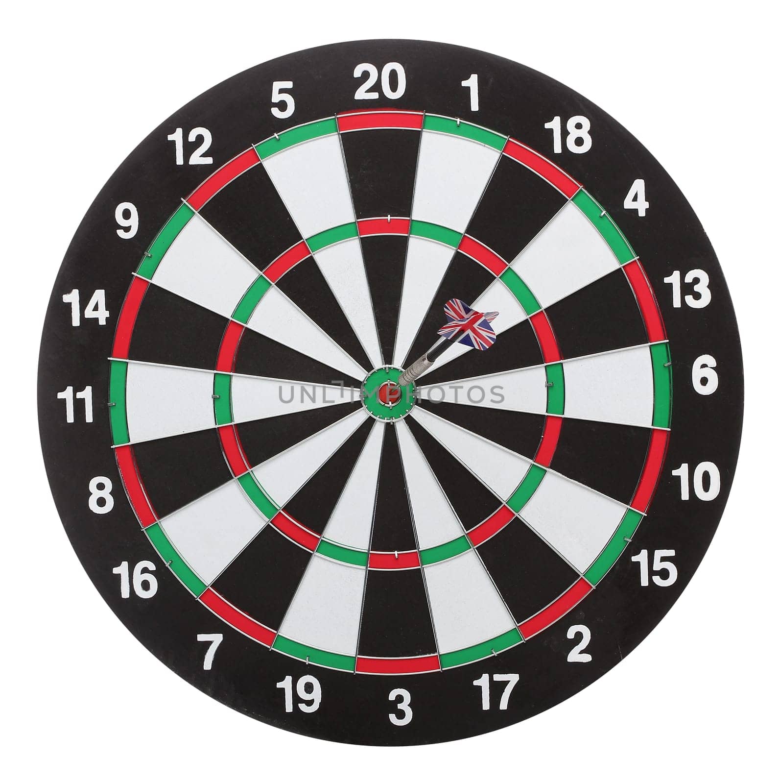 Dartboard bullŽs eye. Isolated on white background
