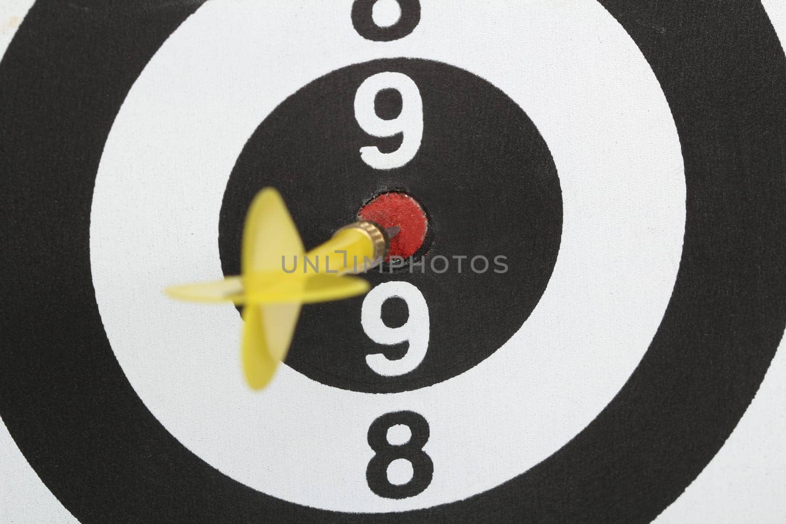 Dartboard bullŽs eye. Isolated on white background