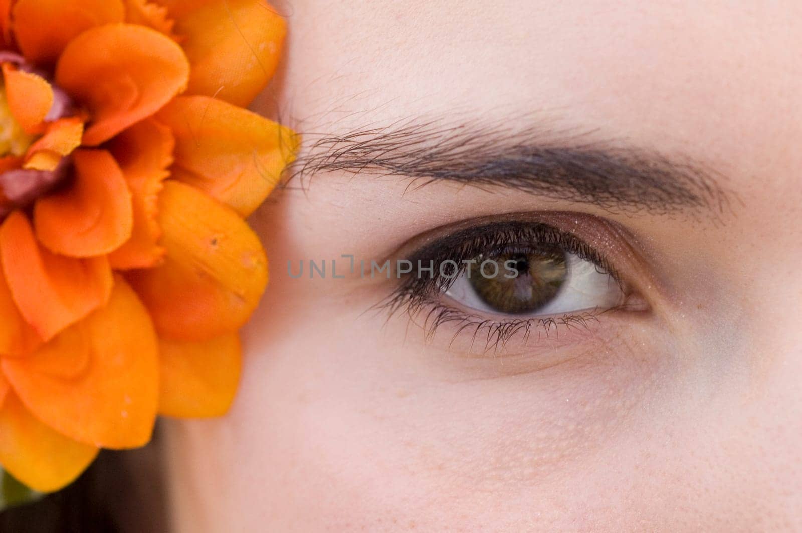 Woman with Flower in Her Hair