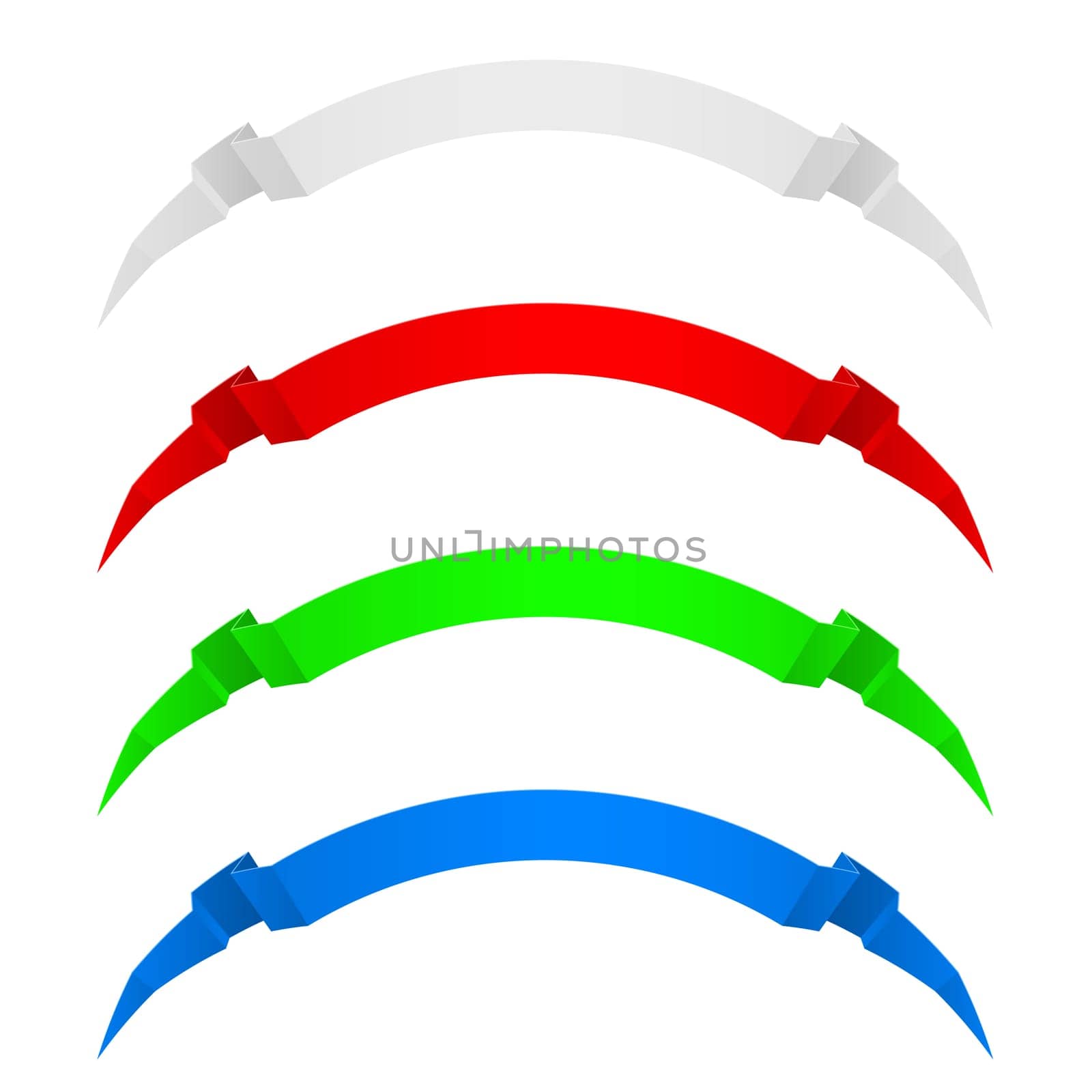 Banners set number one. Illustration on white background for design