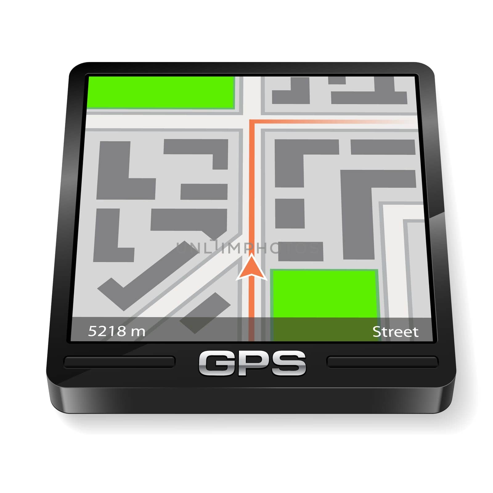 GPS Navigator. Illustration on white background for design