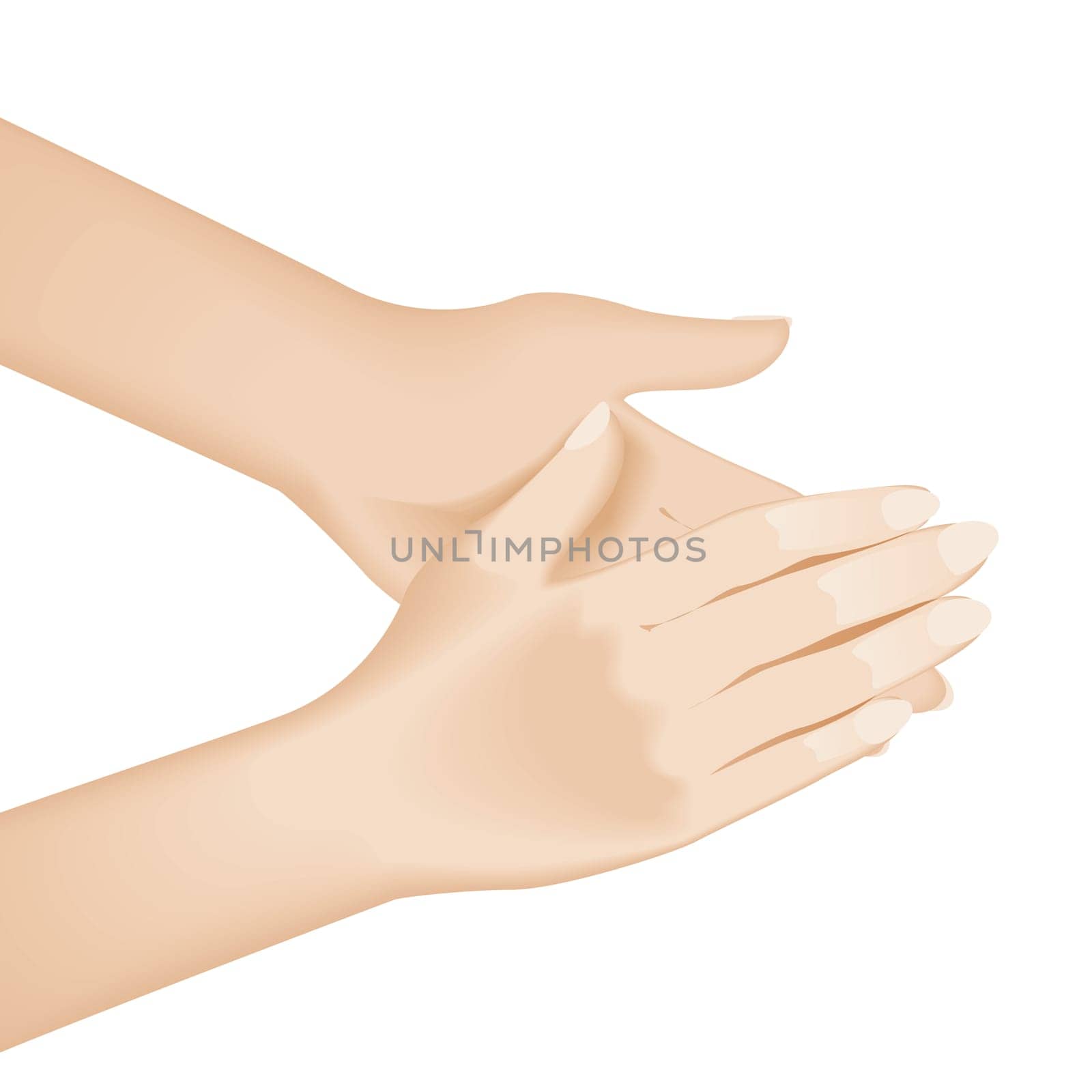 Hand washing. Illustration on white background for design